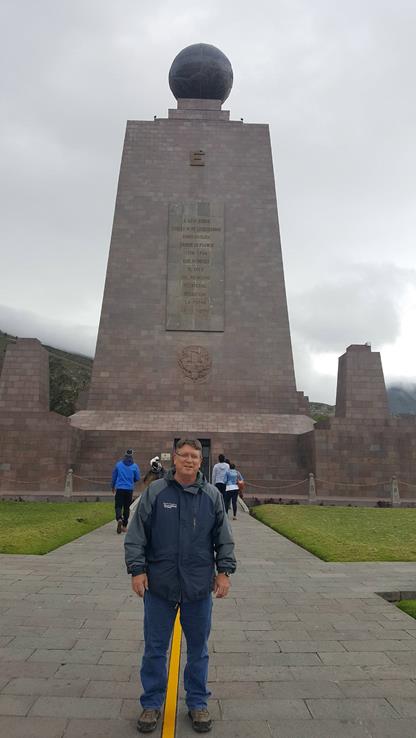 Linea del ecuador en el Ecuador.